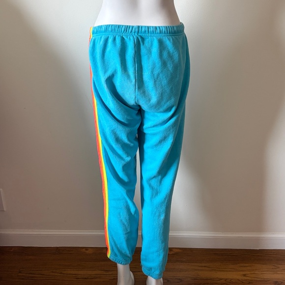 Aviator Nation Vibrant Blue Five Stripes Sweatpants - Picture 5 of 14